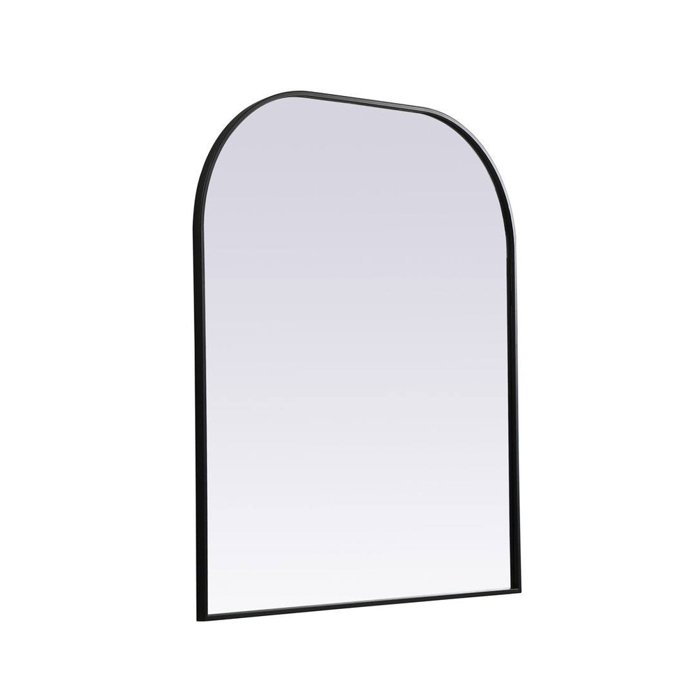 Sabine Metal Wide Arch Wall Mirror Finish: Black, Size: 30" x 42"